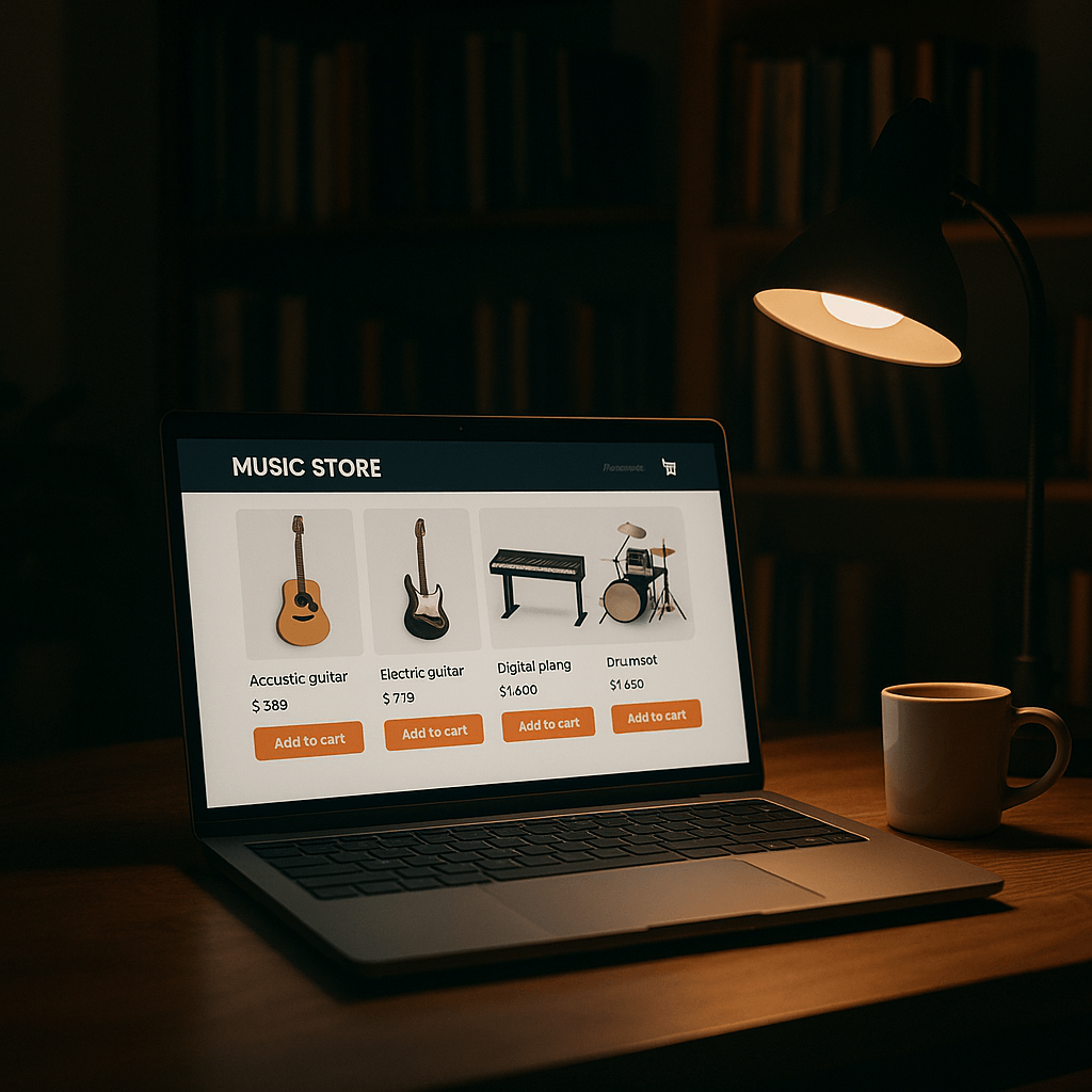Photo d'un site Web ouvert 24/24